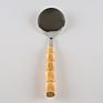 Kitchen Cooking Utensil Tableware Stainless Steel Long Bamboo Root Wooden Handle Heat Resistant Rice Soup Ladle Serving Spoon
