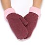 Knitted Warm Mitten Ladies Plush Thick Windproof Cartoon Cute Woolen Mitten