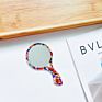 Korea Vintage 12.1*6.3 Cm Private Logo Tortoise Acrylic Acetate Hand Held Pocket Cosmetic Makeup Mirrors
