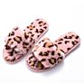 Ladies House Leopard Slippers Warm Flat Anti-Slip Slippers for Women
