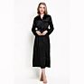 Ladies Simulation Silk Pajamas Nightgown Lace Bathrobe