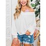 Ladies Waffle Knit Tunic Tops Loose Pullovers Long Sleeve V Neck Shirts Women Clothes