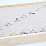 Large Stackable Luxury Wooden Natural Color Velvet Insert Necklace Earring Bracelet Ring Display Tray Organizer