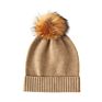 Latest Style Lovely Black Knitted Beanie Hats with Fur Pom Pom
