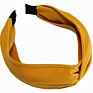 Latest Wide Twist Knotted Wide Fabric Headband Solid Color Wrap Hairband Design