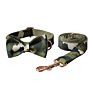 Lead Set Conjunto Coleira Hundehalsband Ome Cat Bow Tie Military Metal Buckle Tactical Dog Collar and Leash