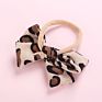 Leopard Animal Prints Bows Elastic Nylon Headbands ,One Size Fit Most Baby Knot Hairbands Headwear