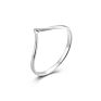 Loftily Jewelry Minimalist Silver 925 Rings Jewelry Sterling Silver Rings Dainty V Shape Chevron Ring for Ladies