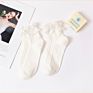 Lolita White Beige Girl Lace Ruffle Socks Frilly Cotton Ankle Socks