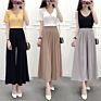 Loose Chiffon Casual Flared Cropped High Waist Pleated Wide Legged Pants Women Wide Leg Pants