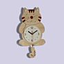 Lovely Wooden Modern Tail Wagging Wall Clock Cartoon Children Wall Clock Cat Swings Wall Clock