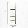 Luckywind Design Gery Wall-Leaning Rustic Farmhouse Wood Blanket Ladder