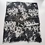 Luxury Black Scarf Ladies Floral Print Scarf and Wraps for Autumn
