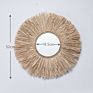 Luxury Boho Bathroom Handmade Rattan Wall Hanging Mirror Home Decoration