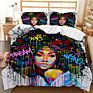 Luxury Design Modern African Black Dream Girls 3D Printed Home Queen Bed Sheet Bedding Comforter Set3 Pcs Bedding Set
