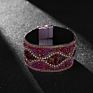 Luxury Handmade Crystal Diamond Chip Stone Seed Beads Bohemian Bangle Bracelets Women