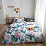 Luxury Simple Quilt Cover Bedding Set 100% Cotton Twill Small Fresh Double Bed 4 Pcs Bed Sheet Set