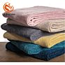 Luxury Soft Solid Color Sofa Hand Made Woven Chenille Blanket with Tassels
