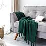 Luxury Throw Blanket Woven Knit Blanket Cozy 100% Cotton Decorative Blanket with Tassels for Couch Bed Sofa 130X170Cm