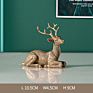 Lying Sculptures Outdoor Home Vintage Resin Deer Statue Decoration Christmas Deer