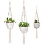 Macrame Plant Hangers Indoor Different Size Hanging Planter Basket Flower Pot Holder with Beads Hand-Woven Flower Pot Holders