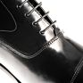 Made in Italy Oxford 5-Eye Cap Toe Brush off Genuine Calf Leather Classic Men Shoes