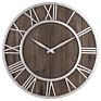 Made Rustic Whitewashed Wood and Metal Retro Wall Clocks for Home Decoration