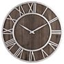 Made Rustic Whitewashed Wood and Metal Retro Wall Clocks for Home Decoration