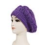 Manufactured Directly Newly Fashionable Knitted Women Metallic Warm Beret Beanie Hat