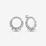 Marfend Earring Infinity Knot Stud Earrings with Crystal for Women Wedding Fit Pan Jewelry Gift 925 Sterling Silver