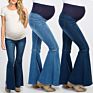 Maternity Pregnancy Skinny Trousers Jeans over the Pants Elastic Casual Slim Flare Pants Women Casual