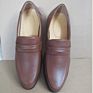 Men Genuine Leather Brown Work Professional Manager Safety Shoes for Hotel Staff Bank Staff