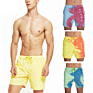 Men Lake Blue Swim Surf Blank Board Shorts Casual Breathable Pockets Swimwear