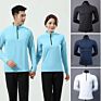 Mens 100%Polyester Moisture Wicking Quick Dry 1/4 Zip Pullover Running Shirts Long Sleeve Tops