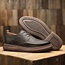 Men's Breathable British Leather Shoes Men Black Leather Shoes Slip-On Dress Shoes