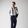 Men's Button End Suspenders 3.5*125Cm Y-Back Adjustable Elastic Tuxedo Suspenders