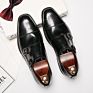 Men's Dress Shoes Oxford Shoes Business Formal Wear Genuine Leather Men's British Black with Buckle