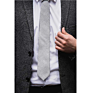 Men's Skinny Tie, Cotton Wool Linen Necktie, Great for Weddings, Groom, Groomsmen, Missions, Dances, Gifts.