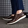 Men's Slip on Leather Lace up Dress Oxford Shoes