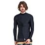 Men's Sun Protection Diving Long Sleeved Swimsuit Surf Lycra Shirt Rashguard Slim Cut Wetsuit Surfing Shirt Black