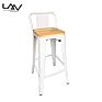 Metal Barstool Chairs Vintage Industrial Metal Chaise De Bar Restaurant Antique Stools with Wooden Seat For