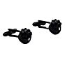Metal Brass Black Knot Cuff Links Tuxedo Sleeve Button Cufflinks