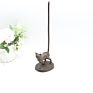 Metal Cast Iron Handicrafts Cat Paper Towel Holder for Home Decoration Kitchen Standing