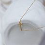 Micci Stainless Steel Jewelry 18K Gold Plated Inverted Sideways Simple Cross Pendant Necklace for Women