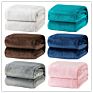 Microfiber Throw Fleece Bed Blanket Solid Color Flannel Blanket Blanket