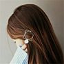 Minimalist Geometric Marble Metal Hair Pins round Rectangle Shape Hair Clips for Women Girls Hair Styling Accessories