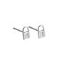 Sterling Silver Jewelry 925 Gold Plated Tiny Lock Earring Stud
