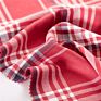 Modern Design Red Check Black and White Striped Fabric 100% Rayon Fabric