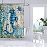 Modern Digital Printing Eco Friendly Sea Life Cartoon Shower Curtain Bathroom