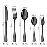 Modern Silver Stainless Steel Cutlery Set 5 Pieces Dining Set Dinner Spoon Fork Knife Tea Spoon and Fork